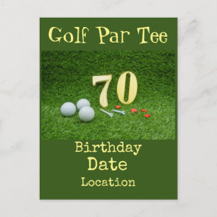70e verjaardag van de Golf Par T-shirt Briefkaart