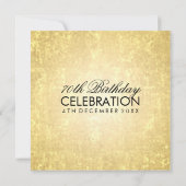 70e verjaardag van de goudolievlek Confetti sterre Kaart (Achterkant)