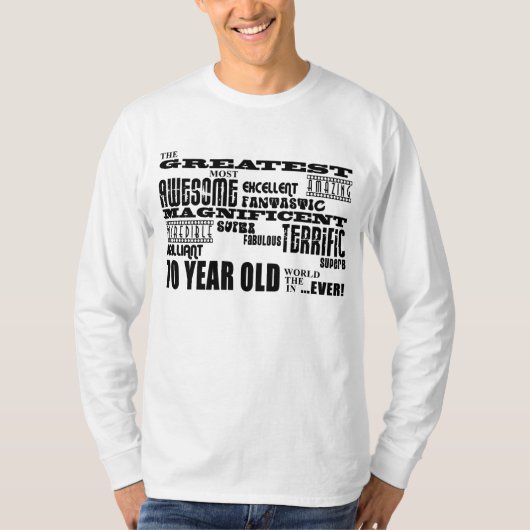 70e verjaardag van de grootste zevenenzeventigste t-shirt (Voorkant)