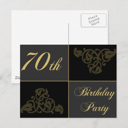 70e verjaardag van de leveranties uitnodiging briefkaart (Voorkant / Achterkant)