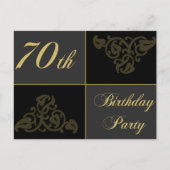 70e verjaardag van de leveranties uitnodiging briefkaart (Voorkant)