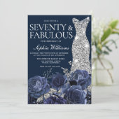 70e verjaardag van de Navy Diamond Dress Kaart (Staand voorkant)