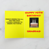 70e verjaardag van de opa kaart (Binnen)