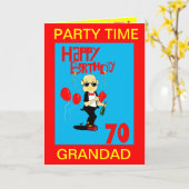 70e verjaardag van de opa kaart (Gele Bloem)