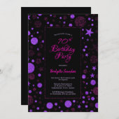 70e verjaardag van de Paarse en Zwarte Partij Kaart (Voorkant / Achterkant)