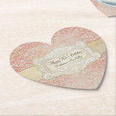 70e verjaardag van de  partij Lace Frans Regency Kartonnen Onderzetters (Gekanteld)