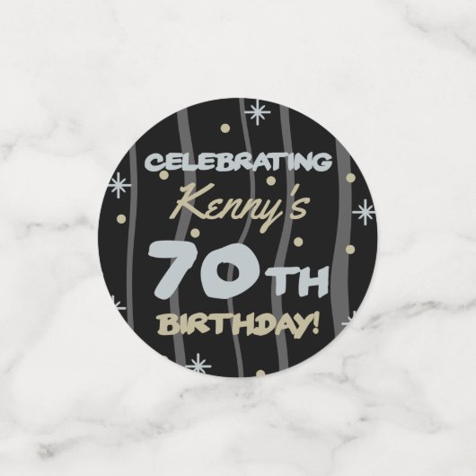 70e verjaardag van de Partij van de Verjaardag Voe Confetti (Kleine voorkant)