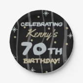 70e verjaardag van de Partij van de Verjaardag Voe Papieren Bordje (Voorkant)