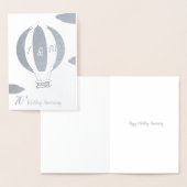 70e verjaardag van de platina heteluchtballon folie kaarten (Display)