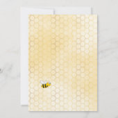 70e verjaardag van de theepartij honingraat hommel kaart (Achterkant)