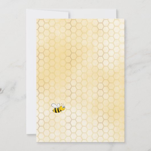 70e verjaardag van de theepartij honingraat hommel kaart (Achterkant)