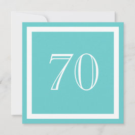 70e verjaardag van de uitnodiging - Aqua