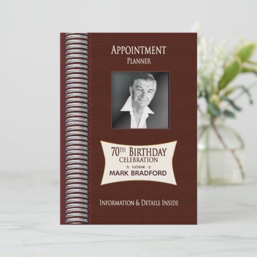 70e verjaardag van de uitnodiging, het Benoemingbo Kaart (Staand voorkant)