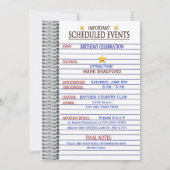 70e verjaardag van de uitnodiging, het Benoemingbo Kaart (Achterkant)