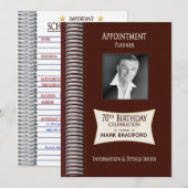 70e verjaardag van de uitnodiging, het Benoemingbo Kaart (Voorkant / Achterkant)