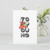 70e verjaardag van de uitnodiging van de Birthday (Staand voorkant)