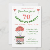 70e verjaardag van de uitnodiging van de Birthday (Voorkant)