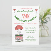 70e verjaardag van de uitnodiging van de Birthday (Staand voorkant)