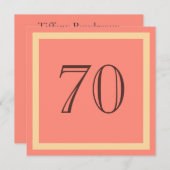 70e verjaardag van de uitnodiging van de Birthday (Voorkant / Achterkant)