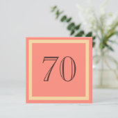 70e verjaardag van de uitnodiging van de Birthday (Staand voorkant)