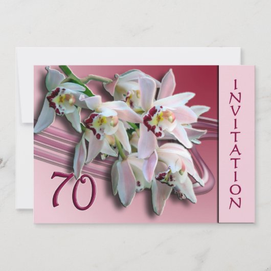 70e verjaardag van de uitnodiging van de Birthday  (Voorkant)