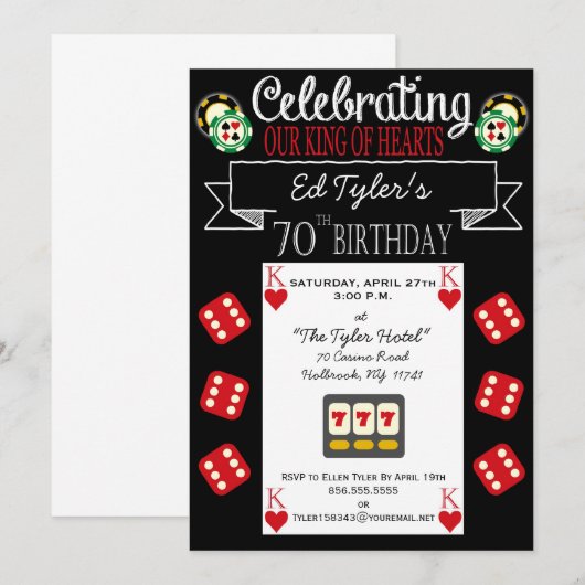 70e verjaardag van de uitnodiging van de koning va (Voorkant / Achterkant)