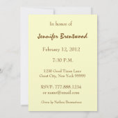 70e verjaardag van de uitnodiging van de partij GO (Achterkant)