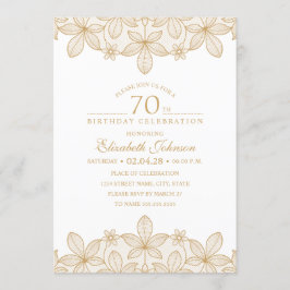 70e verjaardag van de unieke Golden Lace Kaart