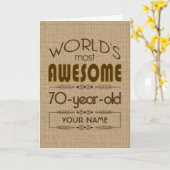 70e verjaardag van de viering van de wereld Best F Kaart (Gele Bloem)