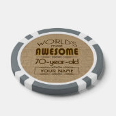 70e verjaardag van de viering van de wereld Best F Pokerchips (Enkel)
