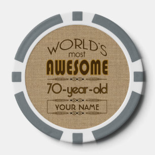 70e verjaardag van de viering van de wereld Best F Pokerchips