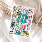 70e verjaardag van de vogelkaart bedankkaart