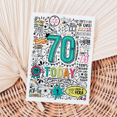 70e verjaardag van de vogelkaart bedankkaart