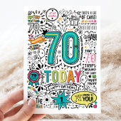 70e verjaardag van de vogelkaart bedankkaart