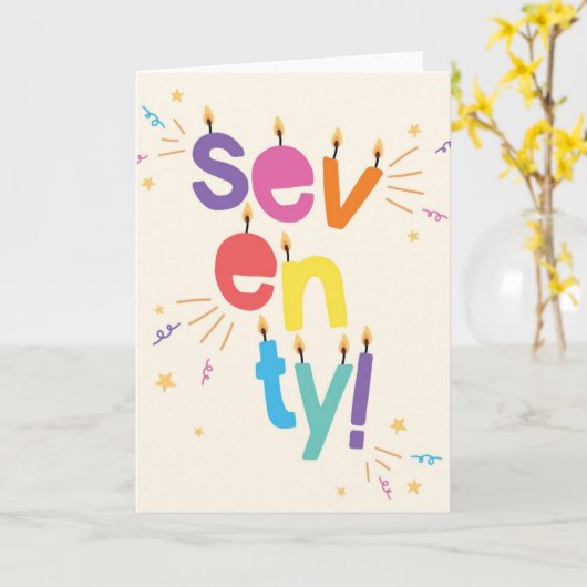 70e verjaardag van de vogelkaart kaart (Gele Bloem)