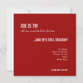 70e verjaardag van de vrachtwagenpark - Alle rev's Kaart (Achterkant)