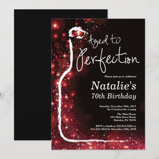 70e verjaardag van de wijngaard tot de perfecte ro kaart (Voorkant / Achterkant)