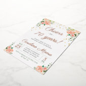 70e verjaardag van de zestigste verjaardag van de  folie uitnodiging (Gedraaid)