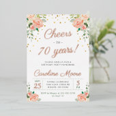 70e verjaardag van de zestigste verjaardag van de  folie uitnodiging (Staand Voorkant)