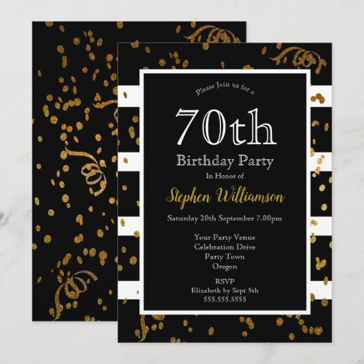 70e verjaardag van de Zwarte en Witte Partij van d Kaart (Voorkant / Achterkant)