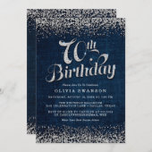 70e verjaardag van Denim & Diamonds Kaart (Voorkant / Achterkant)