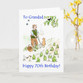 70e verjaardag van een grootvader kaart (Gele Bloem)