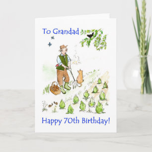 70e verjaardag van een grootvader kaart