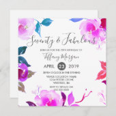 70e verjaardag van Floral en Fabulous Kaart (Voorkant / Achterkant)