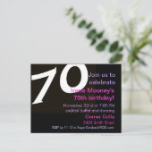 70e verjaardag van het Briefkaart van de geboorte  (Staand voorkant)