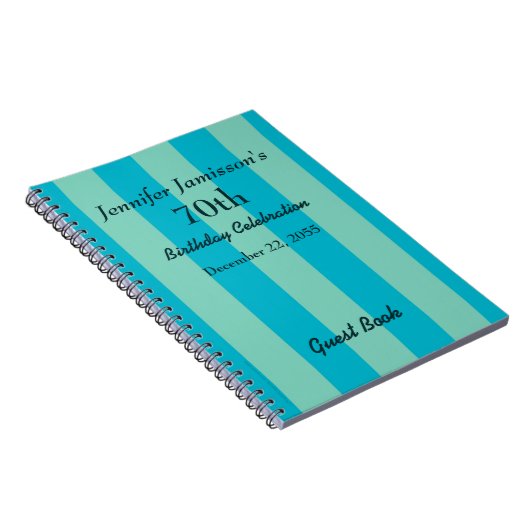 70e verjaardag van het gastboek Blauw en Groene St Notitieboek (Rechterzijde)