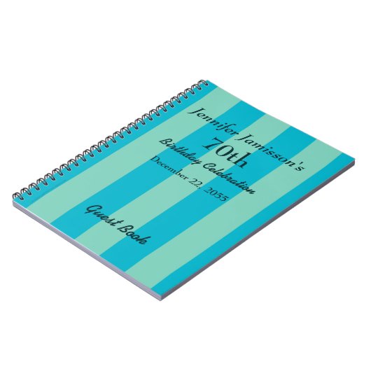 70e verjaardag van het gastboek Blauw en Groene St Notitieboek (Linkerzijde)