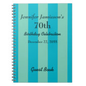 70e verjaardag van het gastboek Blauw en Groene St Notitieboek (Voorkant)