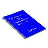 70e verjaardag van het Guest Book Royal Blue Spira Notitieboek (Rechterzijde)