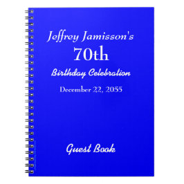 70e verjaardag van het Guest Book Royal Blue Spira Notitieboek